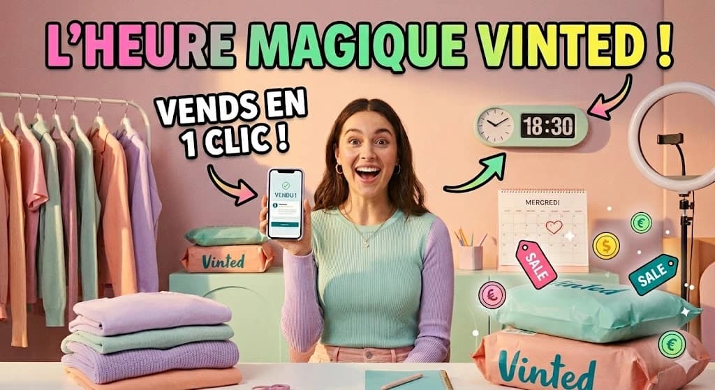 Graphique des meilleures heures pour publier sur Vinted en 2026