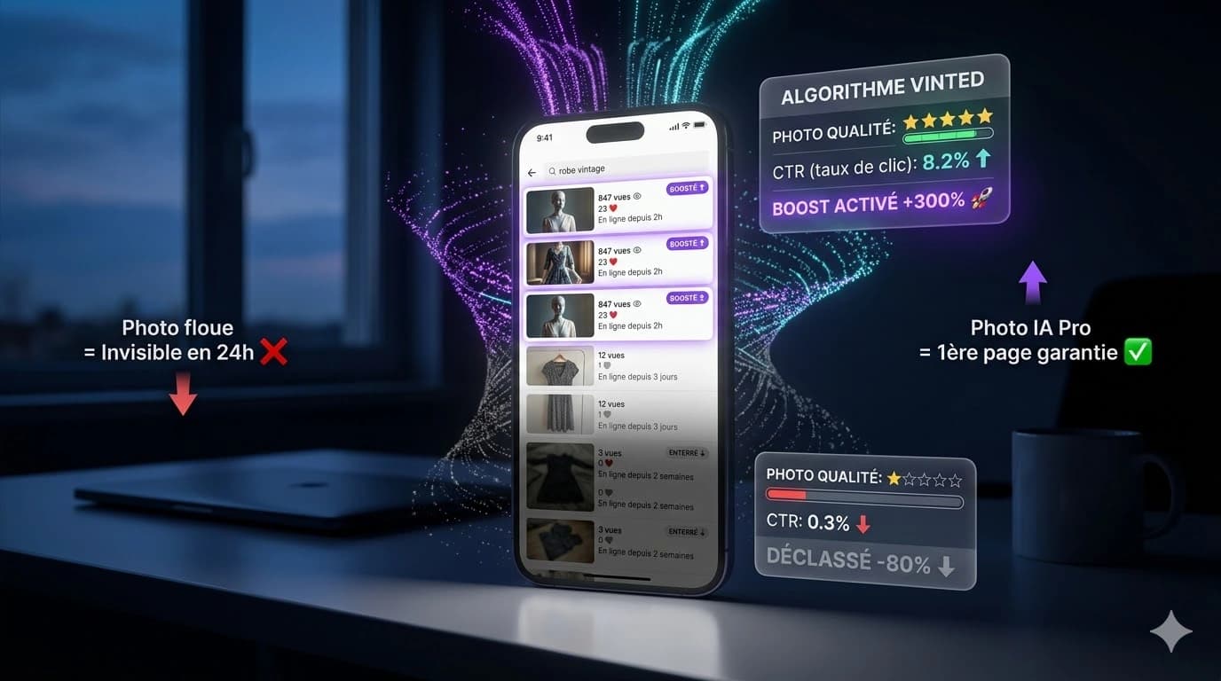 Visualisation de l'algorithme Vinted et impact des photos de qualité sur le référencement